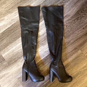 Jeffery Campbell thigh high leather boots